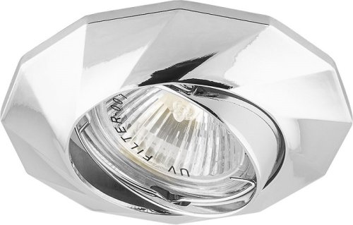 Светильник встраиваемый поворотный Feron DL6021 GU5.3 220В Хром картинка 